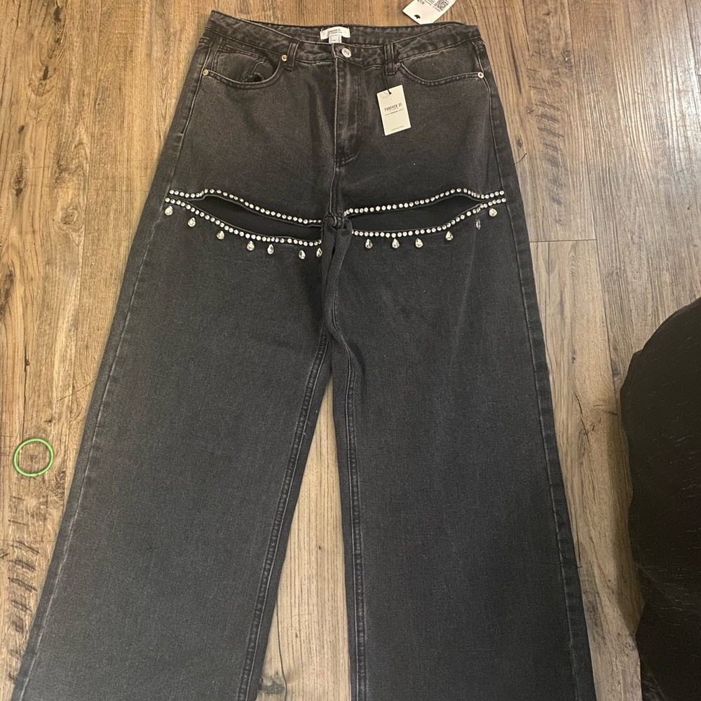 Embellished Black Jeans